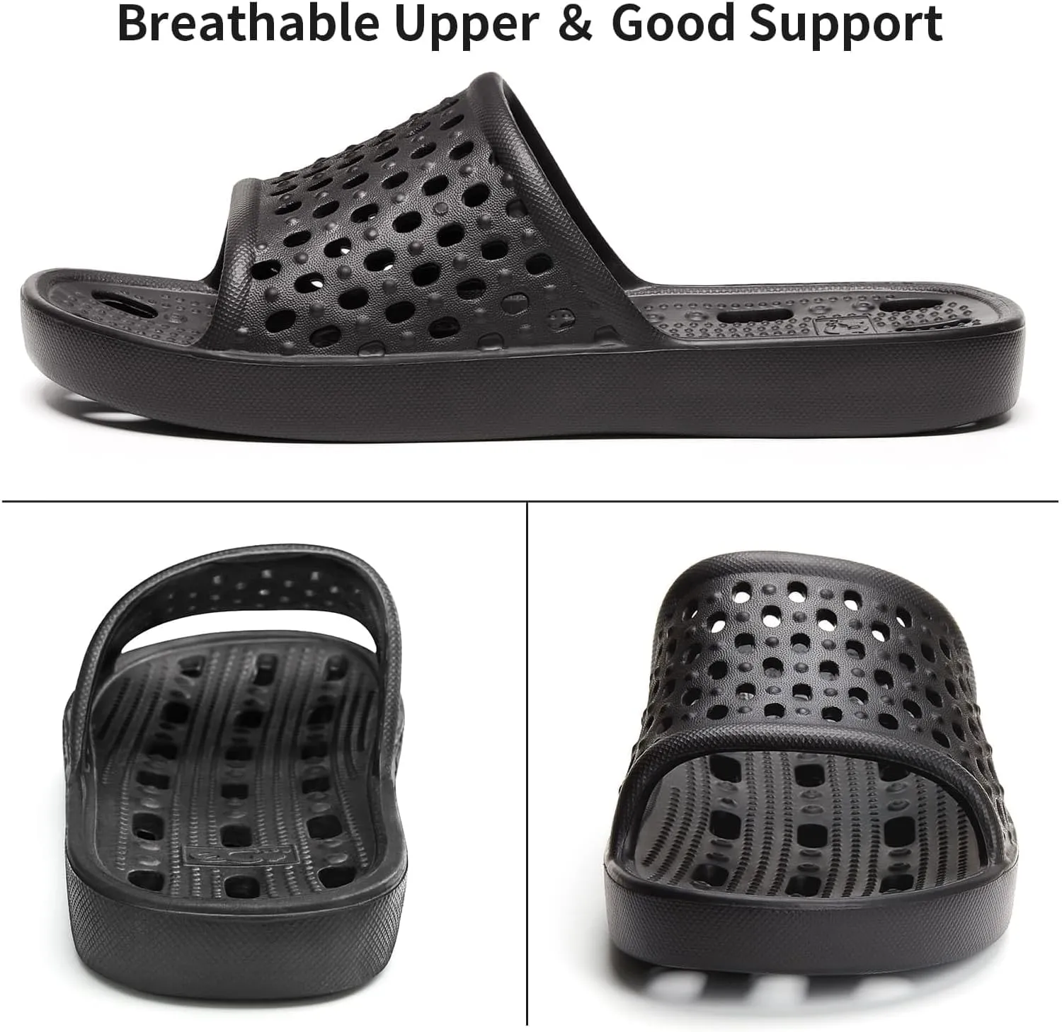 Xomiboe Shower Shoes Quick Drying Non-Slip Comfortable Men Women House Slippers