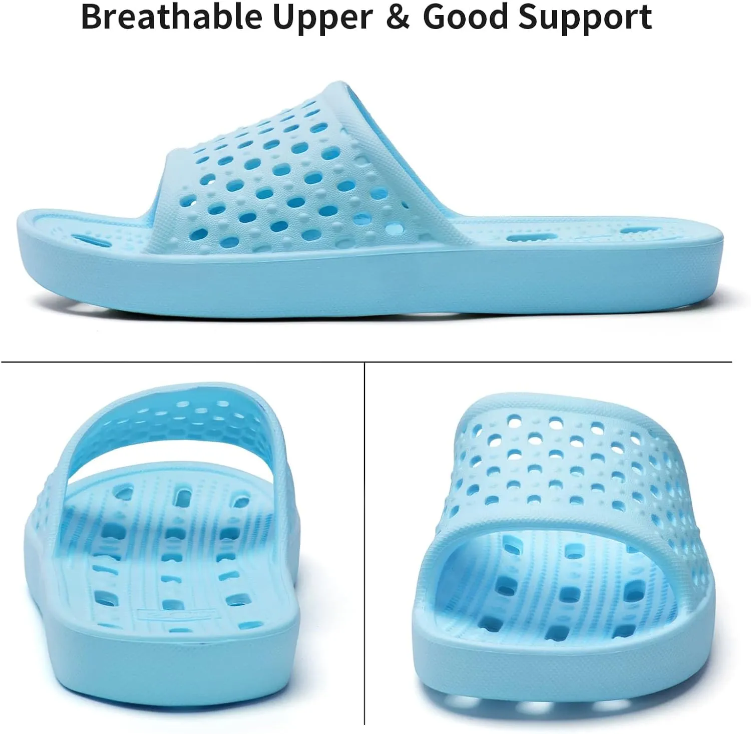 Xomiboe Shower Shoes Quick Drying Non-Slip Comfortable Men Women House Slippers