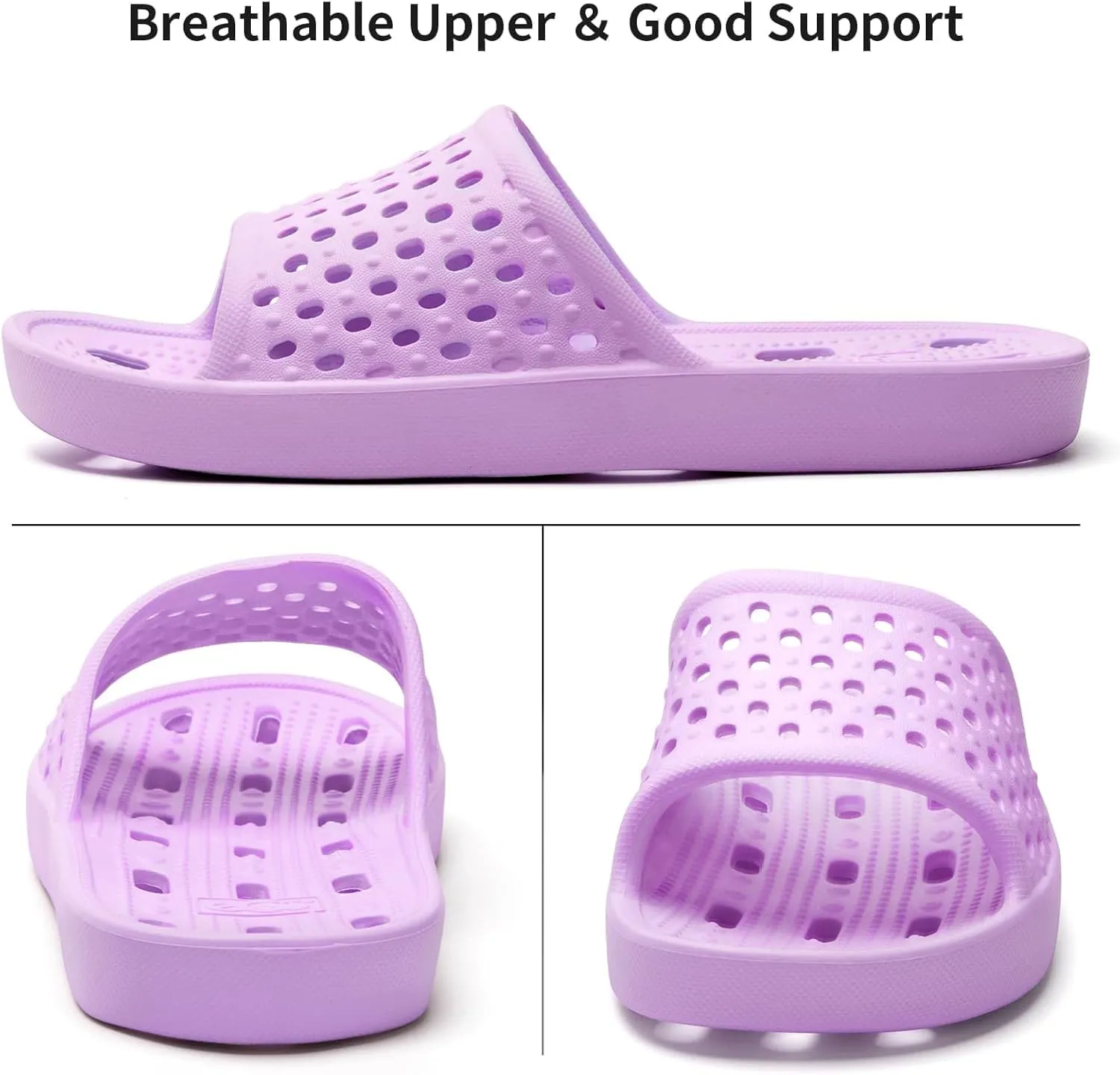 Xomiboe Shower Shoes Quick Drying Non-Slip Comfortable Men Women House Slippers