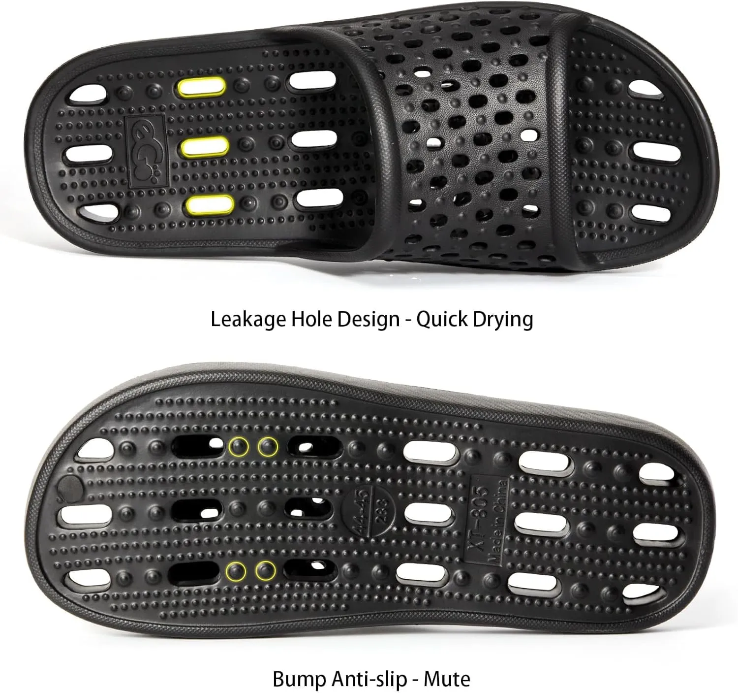 Xomiboe Shower Shoes Quick Drying Non-Slip Comfortable Men Women House Slippers