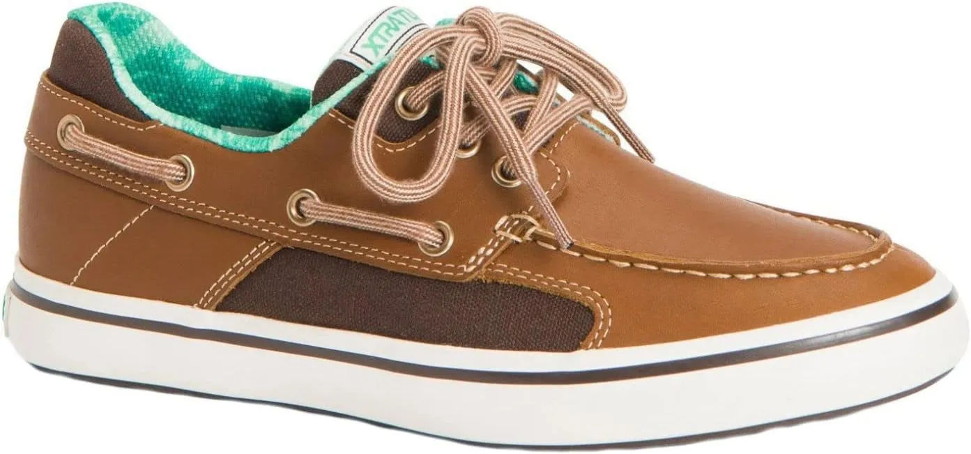Xtratuf Women's Salmon Sisters Finatic II Deck Shoe, Brown, Size 7(M)
