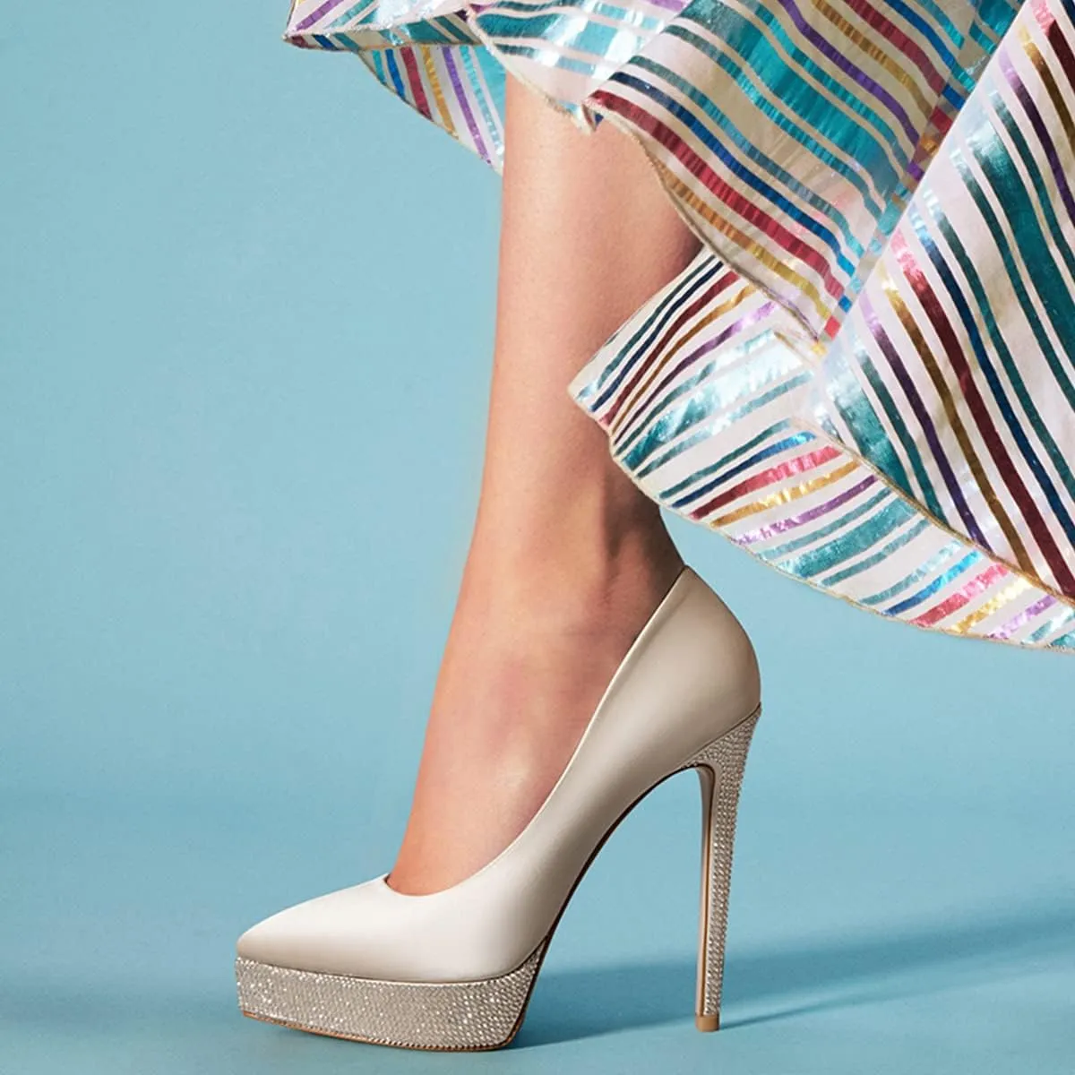 XYD Trendy Platform High Heels for Women Pointed Toe Stilettos Classic Slip On Pumps Evening Party Formal Shoes