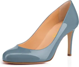 XYD Women Classic Slip On Pumps Multi Solid Color/Print High Heels Stilettos Bridal Evening Party Dress Shoes