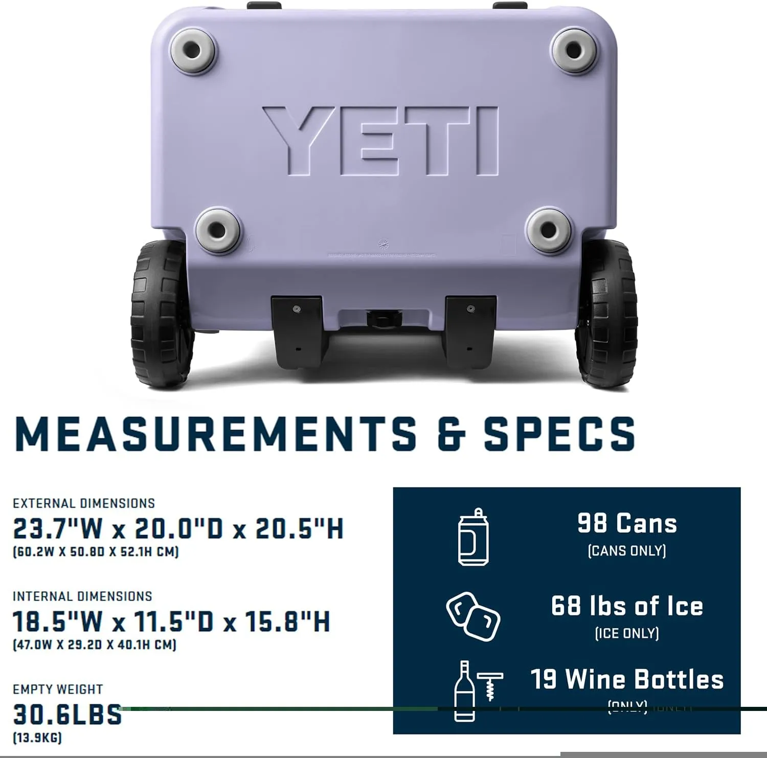 YETI Roadie 60 Wheeled Cooler with Retractable Periscope Handle