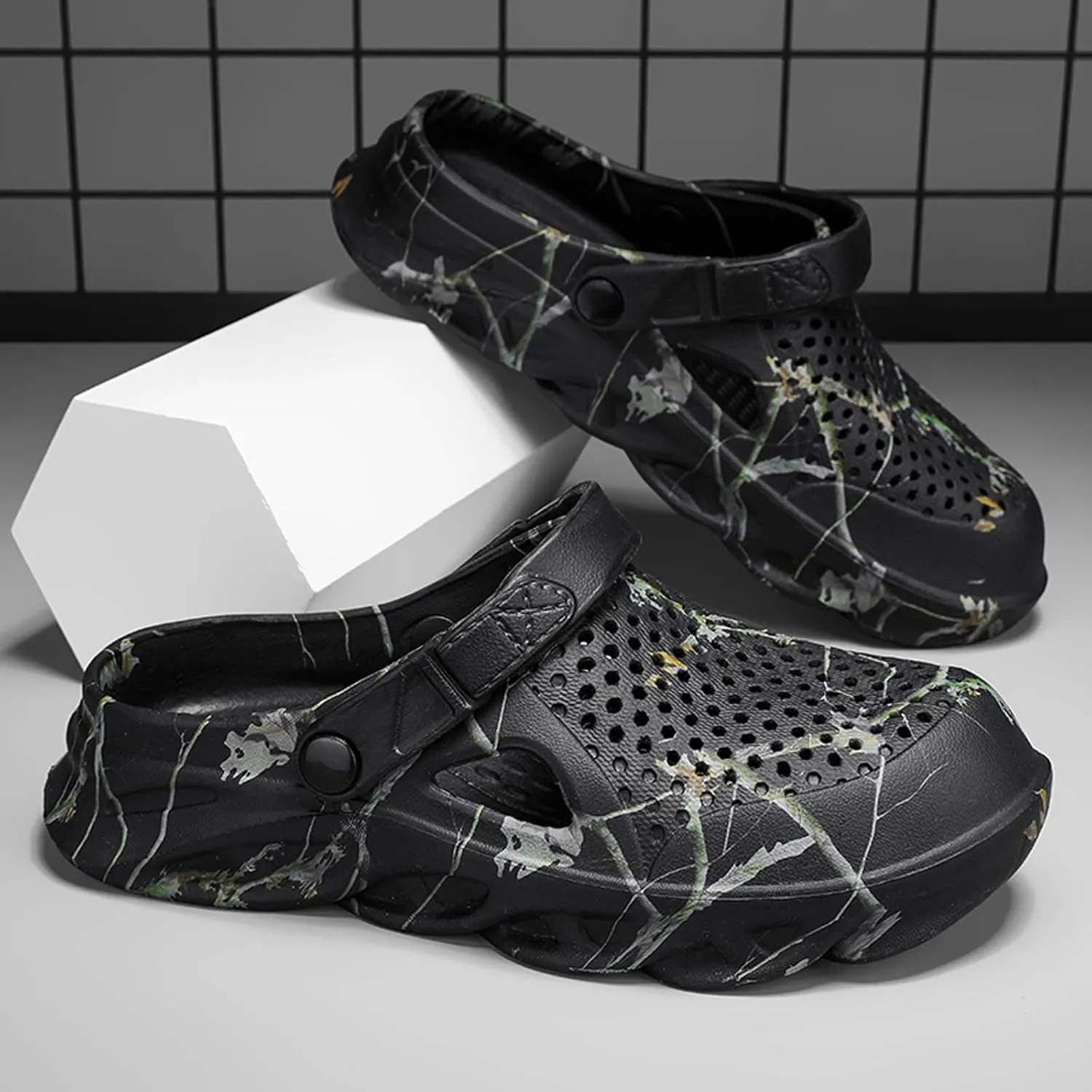 YUKTOPA Mens Garden Clogs Mules Anti-Slip Water Shoes Breathable Sandals Outdoor Beach Shower Slippers