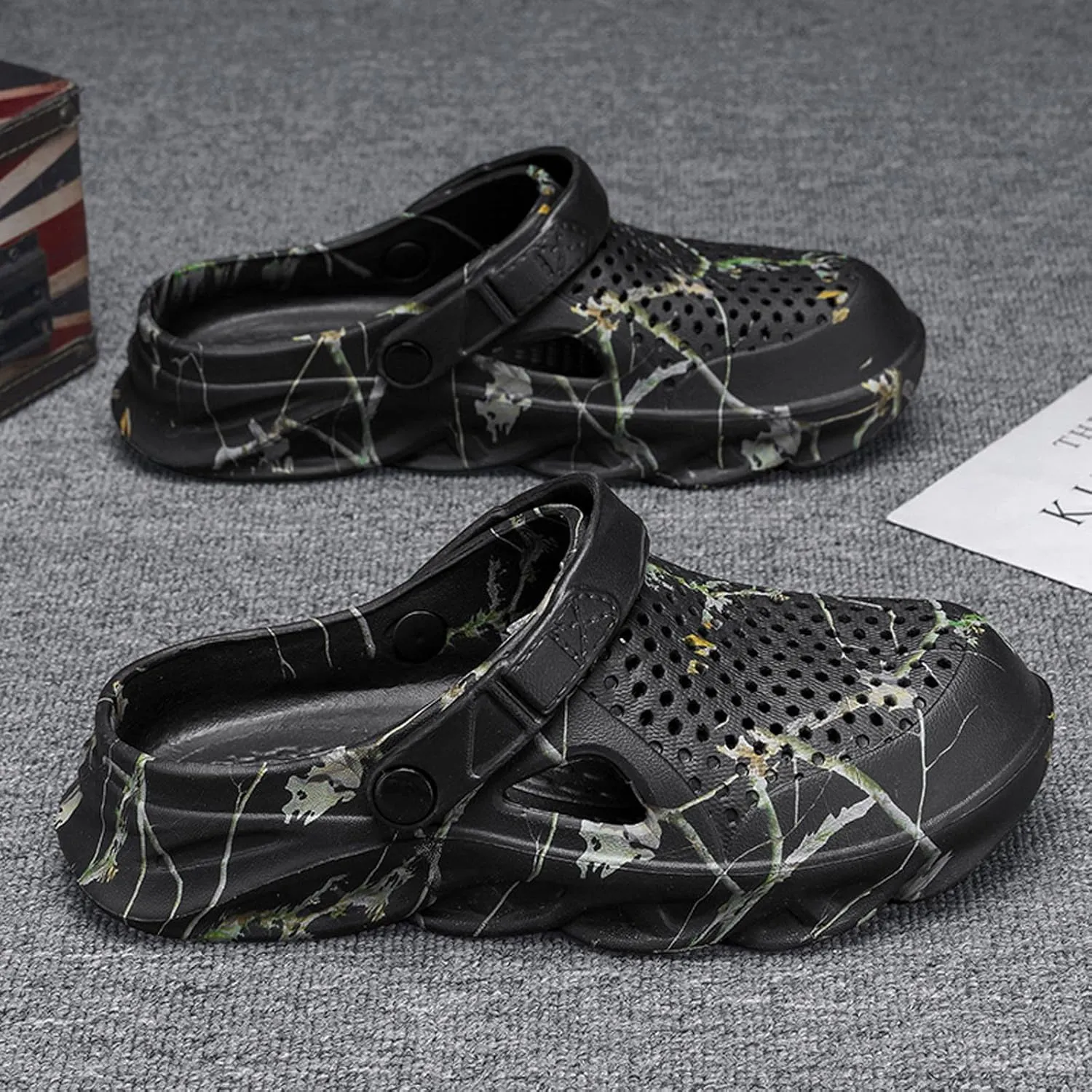 YUKTOPA Mens Garden Clogs Mules Anti-Slip Water Shoes Breathable Sandals Outdoor Beach Shower Slippers