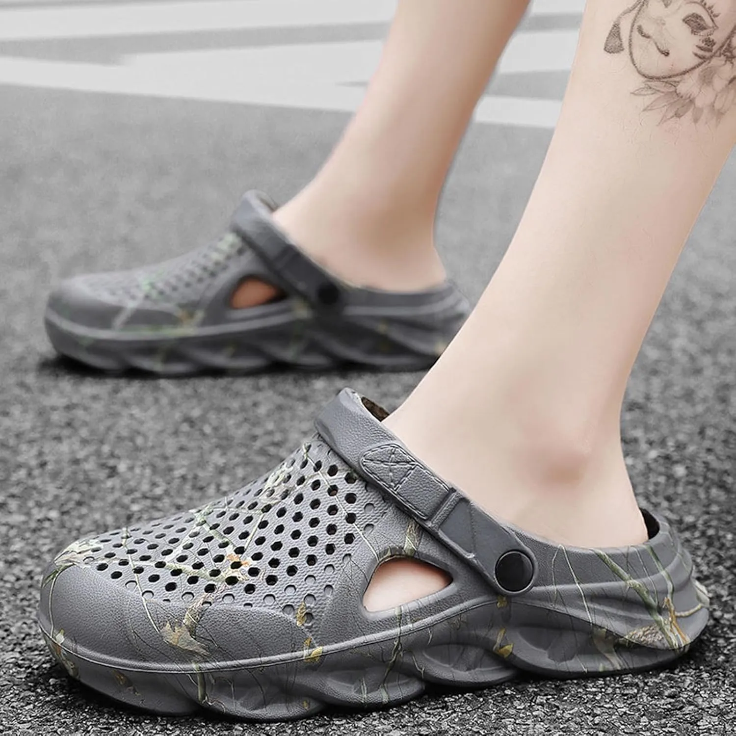 YUKTOPA Mens Garden Clogs Mules Anti-Slip Water Shoes Breathable Sandals Outdoor Beach Shower Slippers