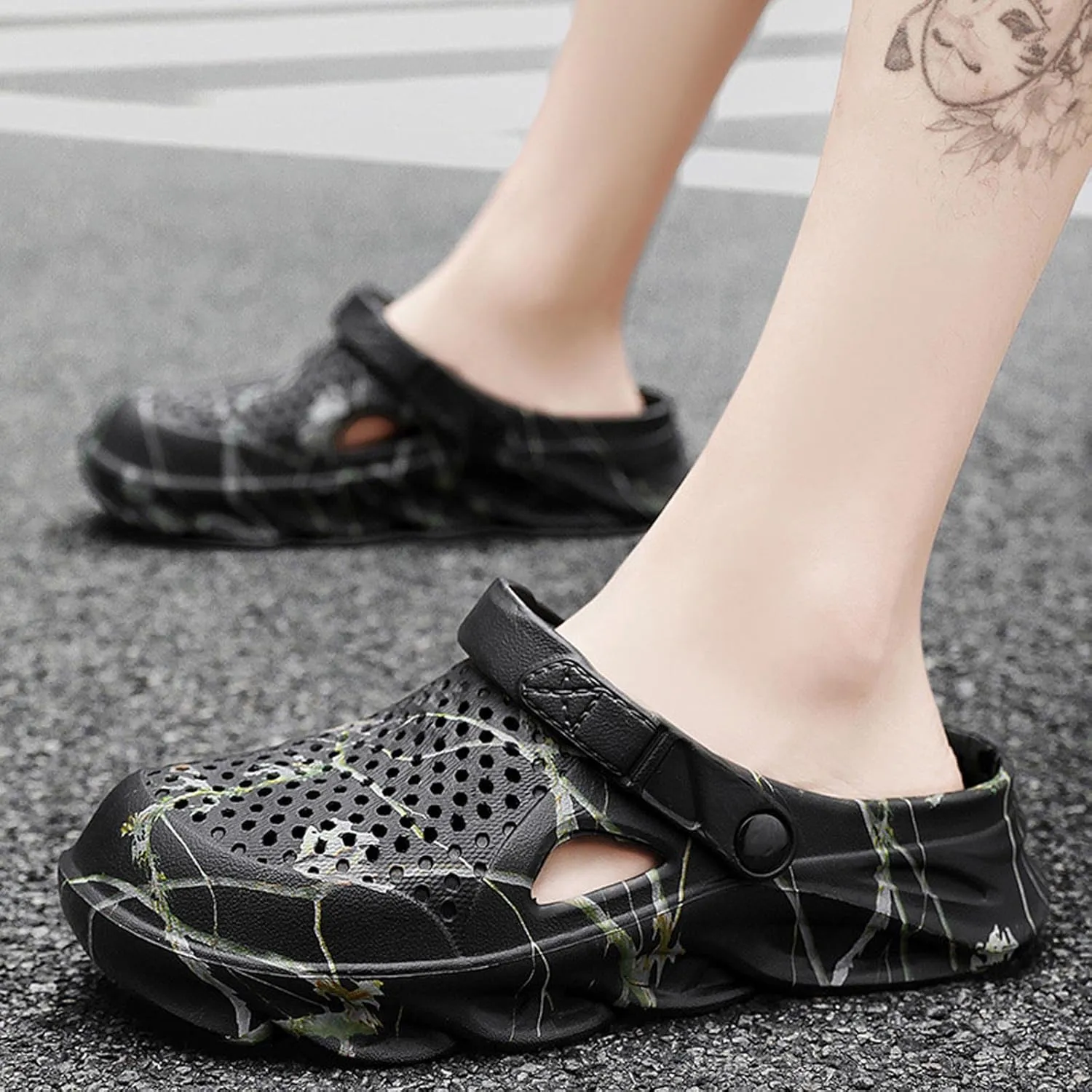 YUKTOPA Mens Garden Clogs Mules Anti-Slip Water Shoes Breathable Sandals Outdoor Beach Shower Slippers