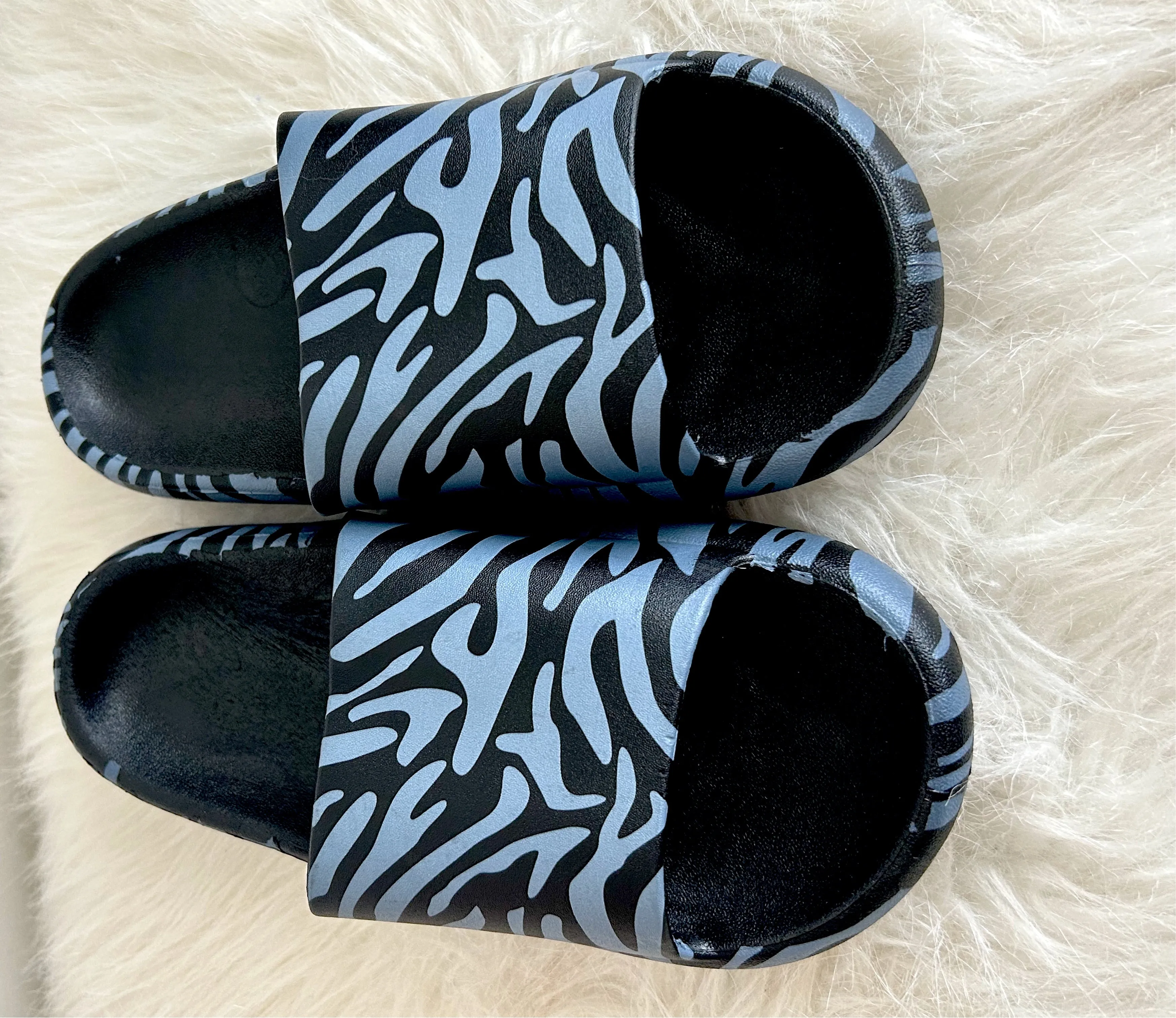 Zebra Slide Sandals