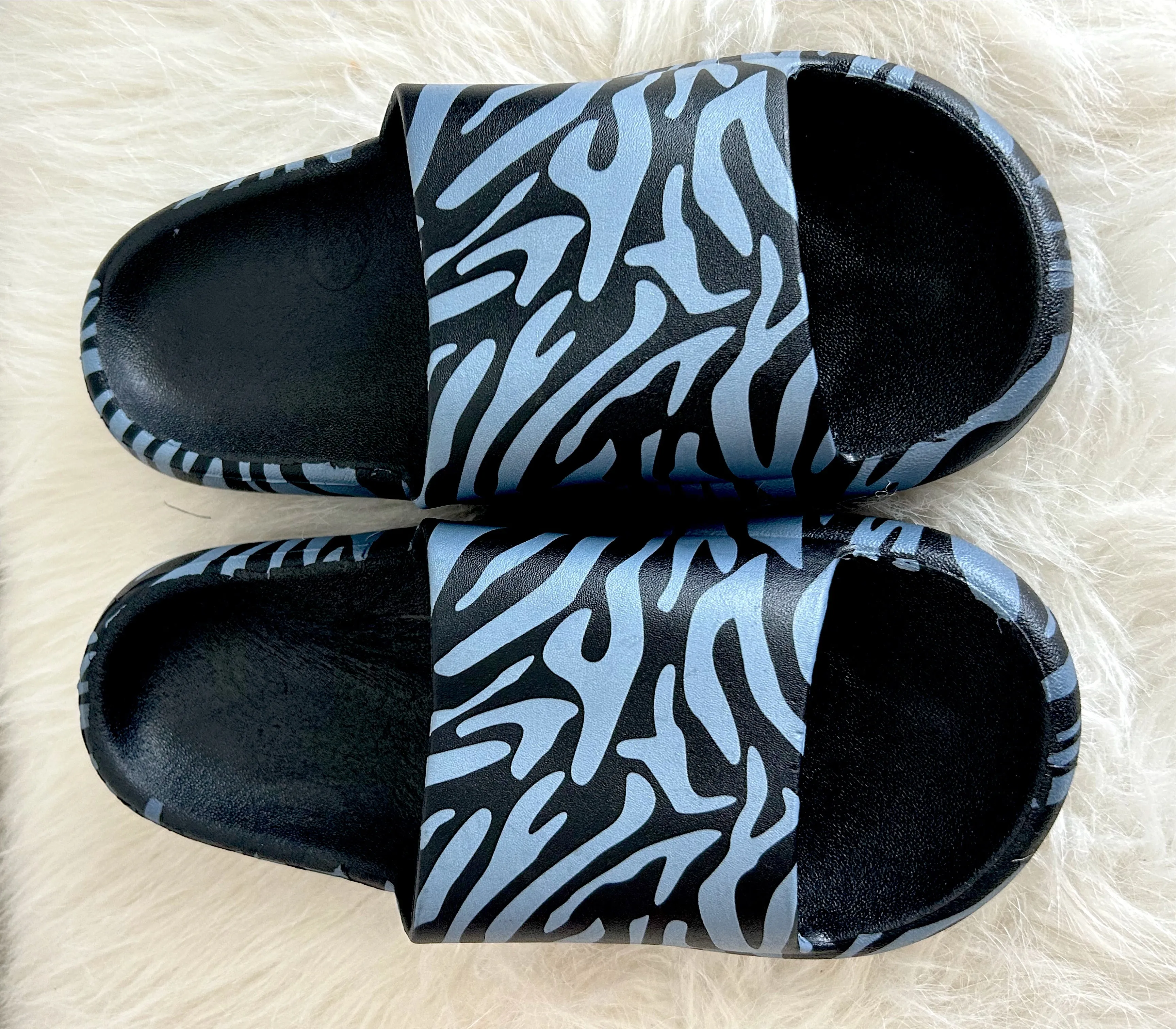 Zebra Slide Sandals
