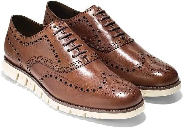 ZEROGRAND Mens Wingtip Oxford